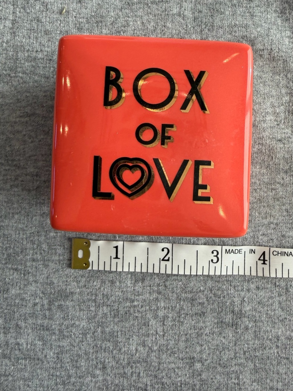 Vintage Box of Love Ceramic Wall Tile - Coral